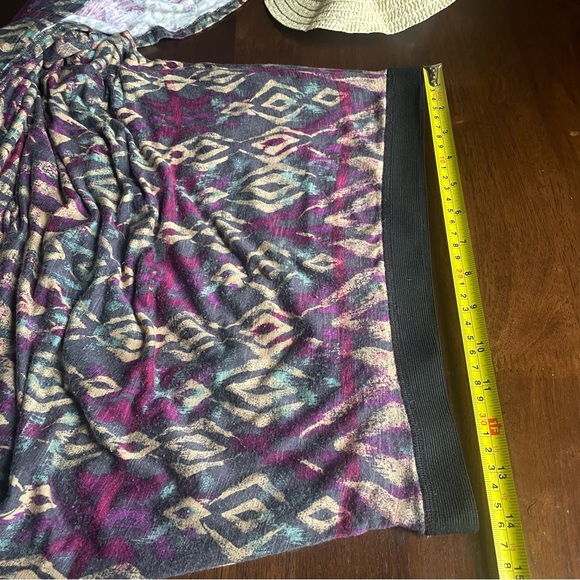 Free People Sashaying Slub Skirt in Slate Combo Size - Picture 3 of 11